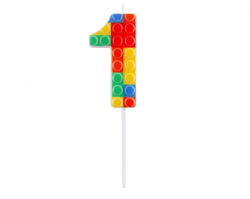 Javoli Építőkocka 1-es Pick Blocks tortagyertya, számgyertya (MLG412878)