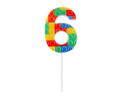 Javoli Építőkocka 6-os Pick Blocks tortagyertya, számgyertya (MLG412977)