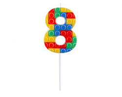 Javoli Építőkocka 8-as Pick Blocks tortagyertya, számgyertya (MLG413011)
