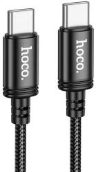 hoco. X89 adatkábel (Type-C - Type-C, 60W, PD gyorstöltő 3.0, 200cm, cipőfűző) FEKETE (X89_C_C_B_200) - bluedigital