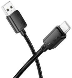 hoco. X113 adatkábel (USB - Type-C, 3A, gyorstöltő, 100cm) FEKETE (X113_USB_C_B) - bluedigital