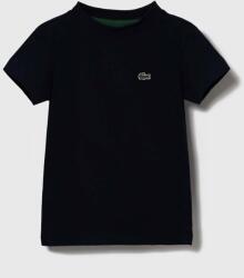 Lacoste gyerek pamut póló sötétkék, sima - sötétkék 176