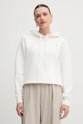 Tommy Hilfiger pamut melegítőfelső fehér, női, sima, kapucnis, WW0WW45979 - fehér L