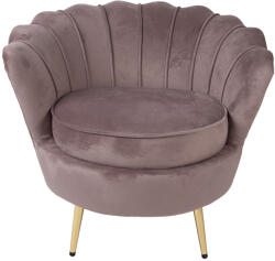 Clayre & Eef Fotoliu catifea roz otel auriu 83x75x76 cm (50793)