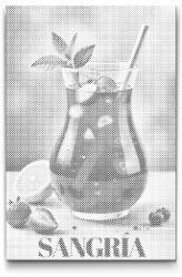 PontPöttyöző - Sangria Méret: 40x60cm, Keretezés: Keret nélkül (csak a vászon), Szín: Piros