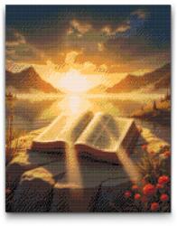 Gyémántszemes kirakó - Biblia a hegyekben Méret: 40x50cm, Keretezés: Keret nélkül (csak a vászon), Gyémántok: Kerek