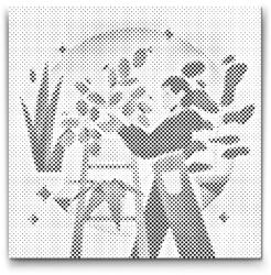  PontPöttyöző - Illusztráció - Szobanövények 1 Méret: 50x50cm, Keretezés: Műanyagtáblával, Szín: Zöld