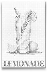 PontPöttyöző - Lemonade Méret: 40x60cm, Keretezés: Keret nélkül (csak a vászon), Szín: Fekete