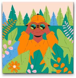 Festés számok szerint - Illusztráció - Felfedező Méret: 50x50cm, Keretezés: Kartonlemezen