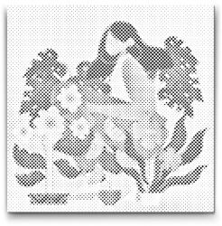 PontPöttyöző - Illusztráció - Szobanövények Méret: 30x30cm, Keretezés: Műanyagtáblával, Szín: Piros