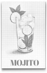  PontPöttyöző - Mojito Méret: 40x60cm, Keretezés: Keret nélkül (csak a vászon), Szín: Kék