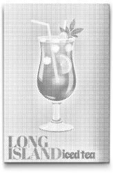 PontPöttyöző - Long Island Iced Tea Méret: 40x60cm, Keretezés: Műanyagtáblával, Szín: Piros