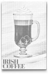 PontPöttyöző - Irish Coffee Méret: 40x60cm, Keretezés: Keret nélkül (csak a vászon), Szín: Zöld