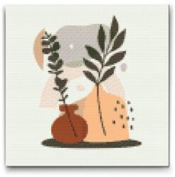  Gyémántszemes kirakó - Illusztráció - Virágok vázában Méret: 50x50cm, Keretezés: Keret nélkül (csak a vászon), Gyémántok: Négyzet alakú