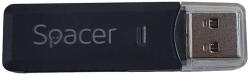 Spacer CARD READER extern SPACER, interfata USB 3.0, citeste/scrie: SD, micro SD, Negru, "SPCR-USB3-02" (timbru verde 0.18 lei) (SPCR-USB3-02)