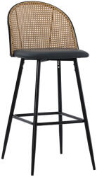 FDY Scaun Bar Kospa Tapiterie Piele Ecologica Neagra