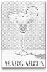  PontPöttyöző - Margarita Méret: 40x60cm, Keretezés: Keret nélkül (csak a vászon), Szín: Kék