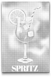 PontPöttyöző - Spritz Méret: 40x60cm, Keretezés: Keret nélkül (csak a vászon), Szín: Piros