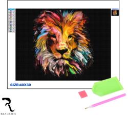 Rila Crafts Set de broderie cu diamante 5D Rila Crafts - Leu, 30x40 cm