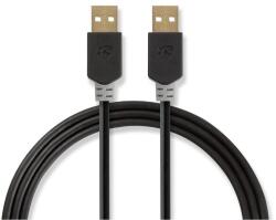 Nedis Cablu-USB-2.0-A-tata-USB-2.0-A-tata, -2m, -antracit, -Nedis (CCBW60000AT20)