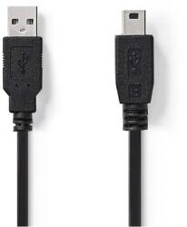 Nedis Cablu-USB-2.0-A-tata-mini-USB, -2m, -negru, -Nedis (CCGB60300BK20)