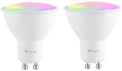 NGS Spot LED Smart WiFi, GU10, 5W, RGB, 460lm, Gleam 510C DUO, set 2 bucati, NGS (LEDLWF-GLEAM510CDUO-NGS)