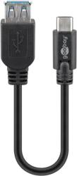 Goobay Cablu adaptor USB 3.0 A tata - USB-C, 0.2m, negru, Goobay (CABLE-USBC/USB3.0F-0.2)