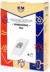 K&M Sac aspirator Panasonic C-20E, hartie, 5X saci, K&M (DUSTBAG-P03-PAP-K&M)