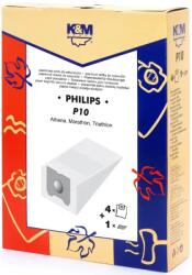 K&M Sac aspirator Philips Athena, hartie, 4X saci + 1X filtru, K&M (DUSTBAG-P10-PAP-K&M)