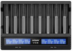 XTAR Incarcator acumulatori Li-ion, NiMH, 8 canale, afisaj LCD, USB-C, VC8 XTAR (CHAR-LI-VC8-XTR) Incarcator baterii