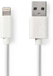 Nedis Cablu sincronizare si incarcare Apple Lightning - USB A tata, 2m, alb, Nedis (CCGB39300WT20)