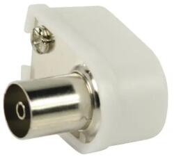 Valueline Conector coaxial alb mama cotit (VLSB40921W)