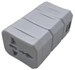 WELL Adaptor-priza, -2-USB-Well (ADAPT-PLUG-UNIV/2USB/WE-WL)