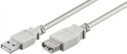 Goobay Cablu extensie USB 2.0 A tata - USB 2.0 A mama, 1.8m, gri, Goobay (CABLE-143HS-1.8GY)
