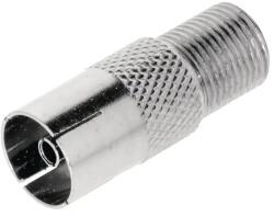 Valueline Adaptor antena F mama - Coaxial mama metal, 10 buc/punga, Nedis (VLSP41955M)