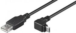 Goobay Cablu USB 2.0 A tata - micro USB, cotit, 1.8m, Goobay (CABLE-USB-UB/90BK-1.8)