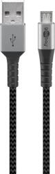 Goobay Cablu USB 2.0 A tata - micro USB, 1m, gri/argintiu, Goobay (CABLE-USB/UUSB-1GY01-GBAY)