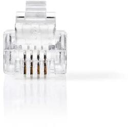 Nedis Conector transparent RJ11 tata, set 10 buc, Nedis (CTGB90923TP)