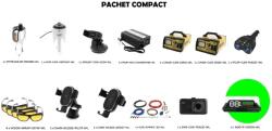 Well Pachet Compact, modulator FM, incarcator wireless, head-up display, suport telefon, camera auto, Well (PACHET-COMPACT)