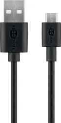 Goobay Cablu USB 2.0 A tata - micro USB, 1m, negru, Goobay (CABLE-USB/UUSB-1.0BK)