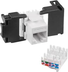 Schrack Conector Keystone modul RJ45 neecranat, Cat. 6, Schrack Visio S 50 HSEMRJ6UWS Toolles line (ELJK-HSEMRJ6UWS-SHK)