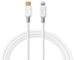 Nedis Cablu USB 2.0 A tata - Lightning, 3m, alb, Nedis (CCBP39650WT30)