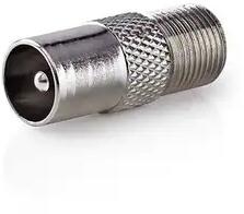 Nedis Adaptor antena coaxial tata - F mama, metal, Nedis (CSGB41954ME)