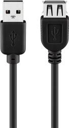 Goobay Cablu extensie USB 2.0 A tata - USB 2.0 A mama, 1.8m, negru, Goobay (CABLE-143CU/1.8HS-GBAY)