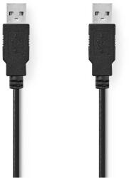 Nedis Cablu-USB-2.0-USB-A-tata-USB-A-tata, -2m, -negru, -Nedis (CCGB60000BK20)