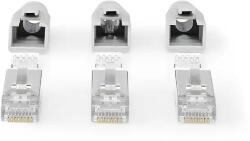 Nedis Set conector de retea FTP Cat6a RJ45 tata, pass through, gri, 10 bucati, Nedis (CCBW89380GY)