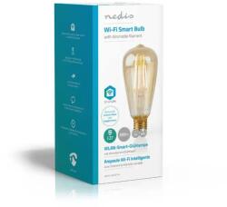 Nedis Bec WiFi Smart LED cu filament Nedis, E27, ST64, 5W, 500 lm (WIFILF10GDST64)