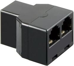Goobay Adaptor 1XRJ11 mama>2XRJ11 mama, negru (TEL-0036/BK)