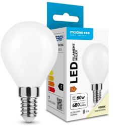 Modee Bec LED filament G45 E14 7W 230V 680lm lumina naturala, sticla mata Modee (LEDFLNM-G457E14-7-MDE)