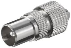 Goobay Conector (mufa) coaxial tata metal cu surub, Goobay, 10 bucati/punga (CX-PLUG3-GBAY)
